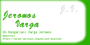 jeromos varga business card